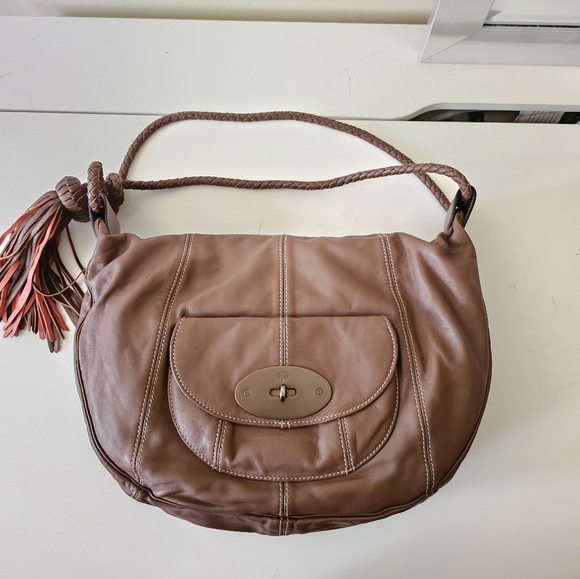 MULBERRY ARALINE Hobo Shoulder Handbag Big TASSELS - Picture 4 of 16